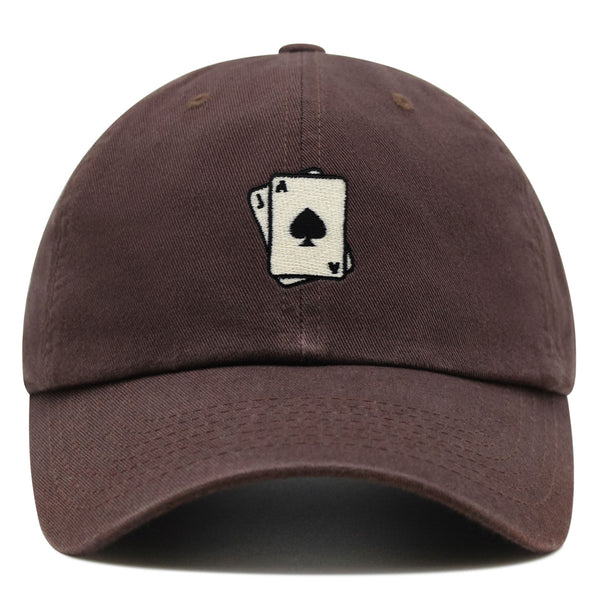 Blackjack Premium Dad Hat Embroidered Baseball Cap Card Casino Las Vegas