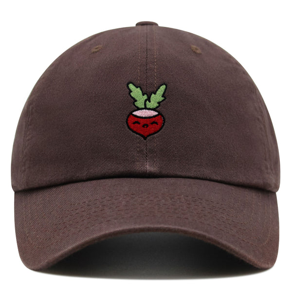 Radish Premium Dad Hat Embroidered Baseball Cap Vegan Vegetable Farmer