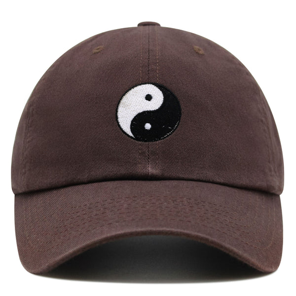 Ying Yang Premium Dad Hat Embroidered Baseball Cap Asian Meditation