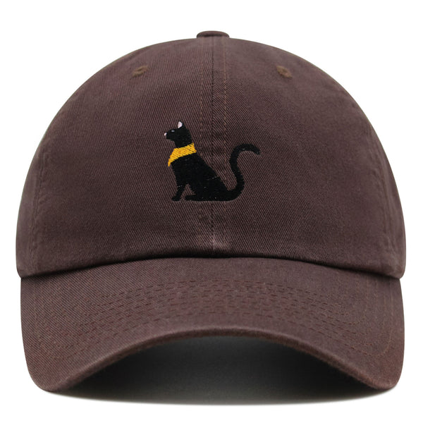 Black Egyptian Cat Premium Dad Hat Embroidered Baseball Cap Kitty