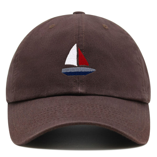 Cute Boat Premium Dad Hat Embroidered Baseball Cap Sailor Ocean