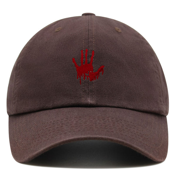 Bloody Hand Premium Dad Hat Embroidered Baseball Cap Horror