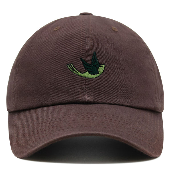 Green Bird Premium Dad Hat Embroidered Baseball Cap Nature Animal