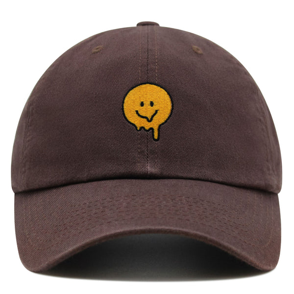 Melted Smile Premium Dad Hat Embroidered Baseball Cap Sad Face