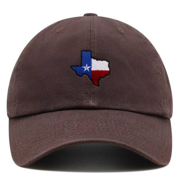 Texas Premium Dad Hat Embroidered Baseball Cap Map Flag