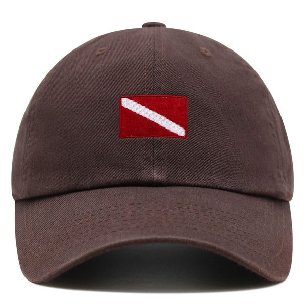 Diving Flag Premium Dad Hat Embroidered Baseball Cap Flag Symbol