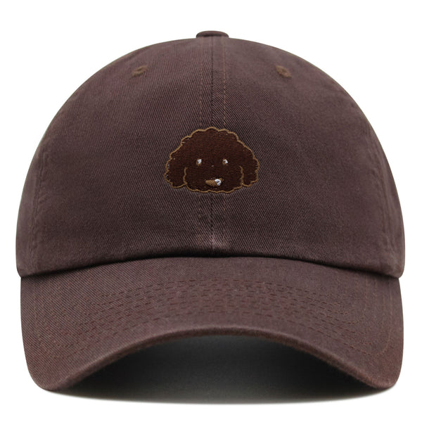 Brown Poodle Premium Dad Hat Embroidered Baseball Cap Dog Puppy