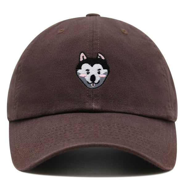 Husky Premium Dad Hat Embroidered Baseball Cap Dog Puppy