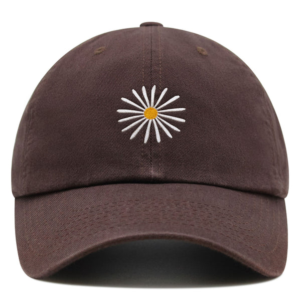 Daisy Premium Dad Hat Embroidered Baseball Cap Flower White