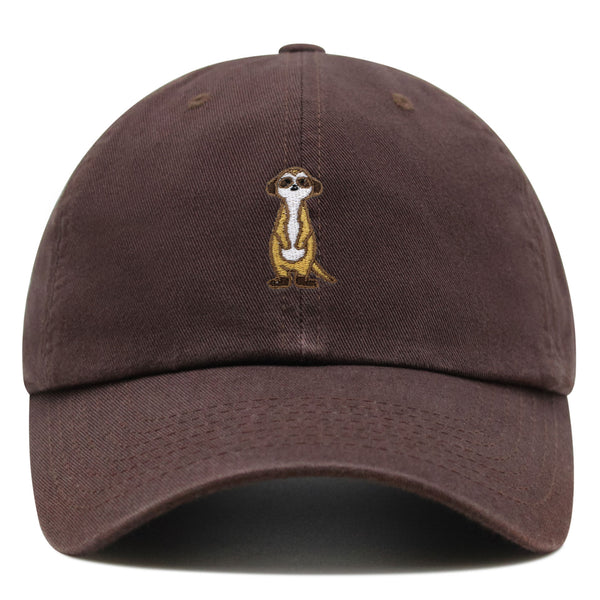 Meerkat Premium Dad Hat Embroidered Baseball Cap Lion Observer