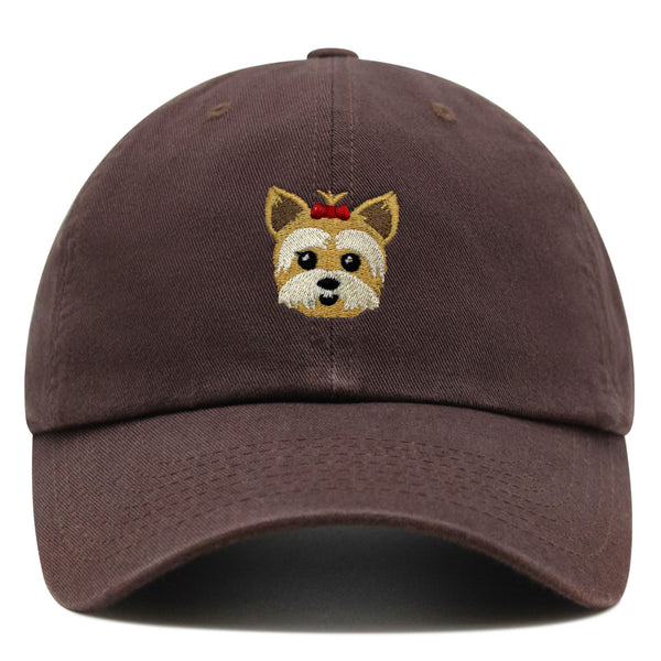 Yorkshire Terrier Premium Dad Hat Embroidered Baseball Cap Puppy Yorkie