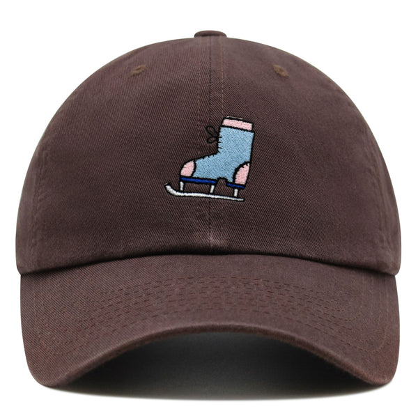 Ice Skating Premium Dad Hat Embroidered Baseball Cap Skate Winter