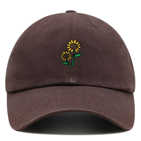 Sunflowers Premium Dad Hat Embroidered Baseball Cap Flower Floral