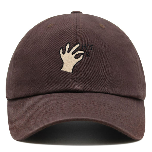 Hand Sign Premium Dad Hat Embroidered Baseball Cap OK