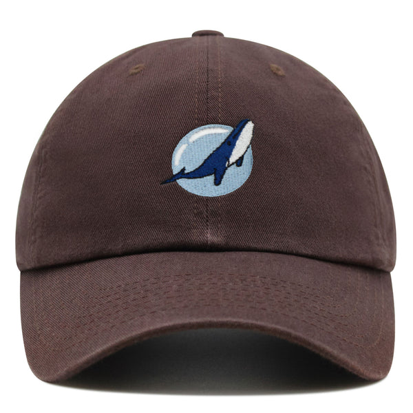 Whale Premium Dad Hat Embroidered Baseball Cap Fishing Nature