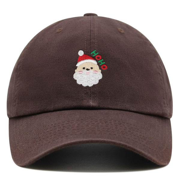 Santa Claus Face Premium Dad Hat Embroidered Baseball Cap Christmas Gift