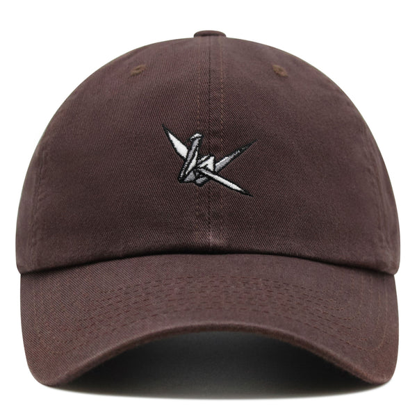 Origami Crane Premium Dad Hat Embroidered Baseball Cap Paper Swan