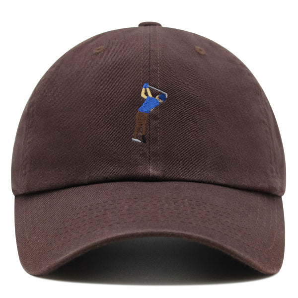 Golfer Premium Dad Hat Embroidered Baseball Cap Gold Swing