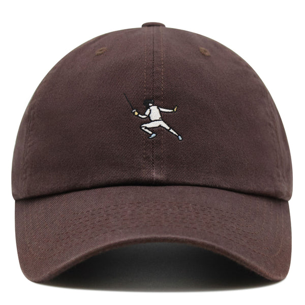 Fencing Premium Dad Hat Embroidered Baseball Cap Olympic Sports