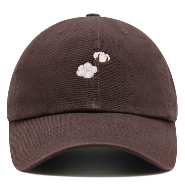 Cotton Flower Premium Dad Hat Embroidered Baseball Cap Tree