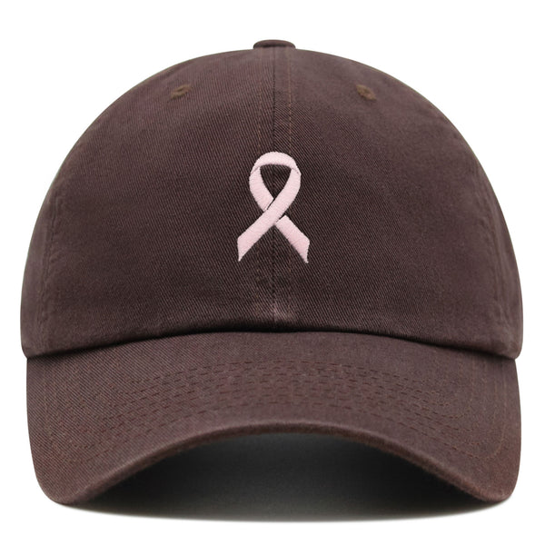 Pink Ribbon Premium Dad Hat Embroidered Baseball Cap Breast Cancer