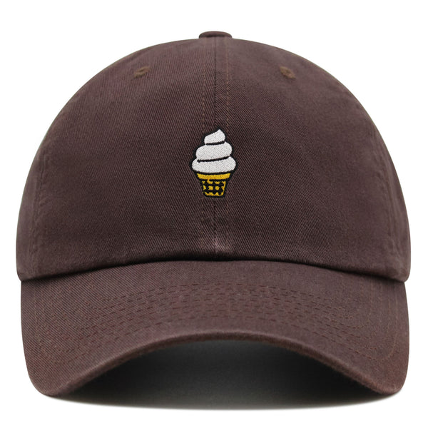 Ice cream Cone Premium Dad Hat Embroidered Baseball Cap Cute