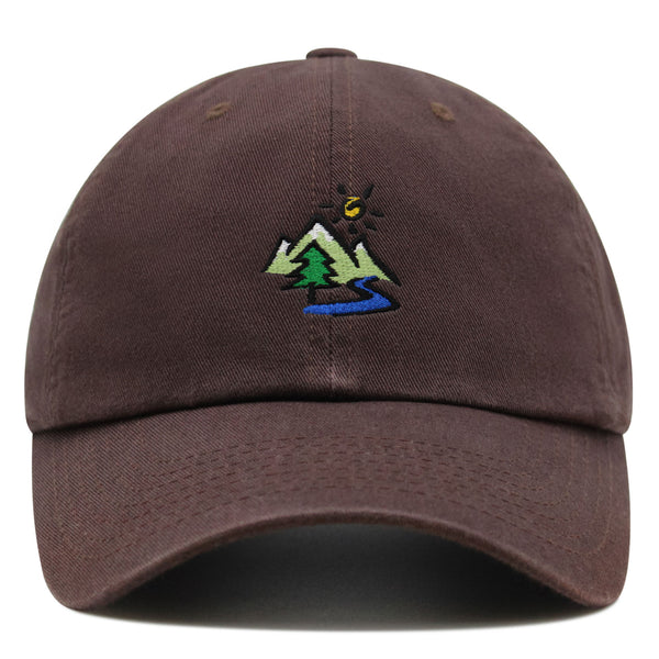 Mountain Premium Dad Hat Embroidered Baseball Cap Image