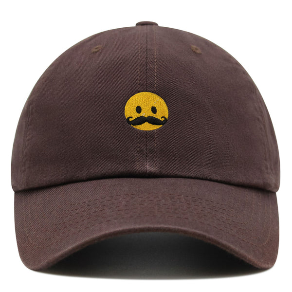 Mustache Emoji Premium Dad Hat Embroidered Baseball Cap Funny