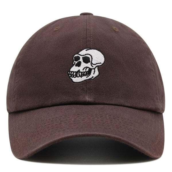 Gorilla Skull Premium Dad Hat Embroidered Baseball Cap Skelton