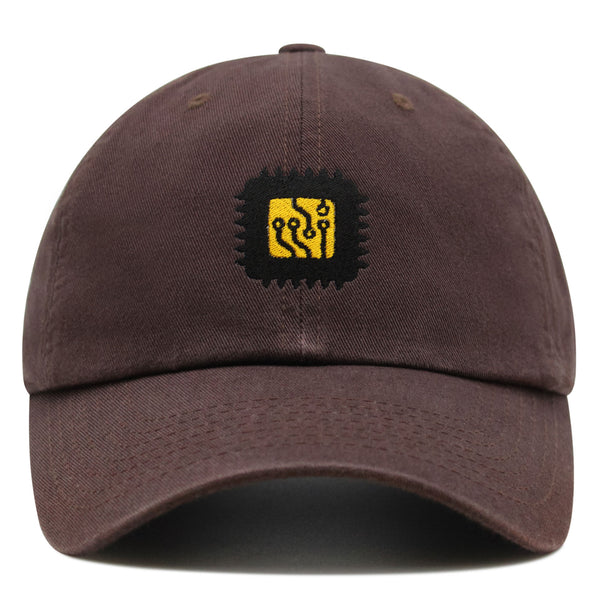 Computer Chip Premium Dad Hat Embroidered Baseball Cap CPU