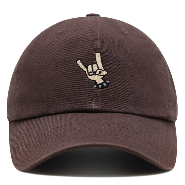 Heavy Metal Hand Premium Dad Hat Embroidered Baseball Cap Rocker