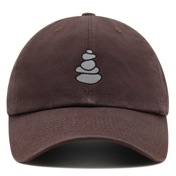 Rock Cairns Premium Dad Hat Embroidered Baseball Cap Mountain