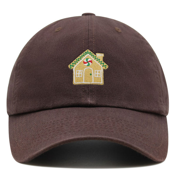 Gingerbread House  Premium Dad Hat Embroidered Baseball Cap Holiday