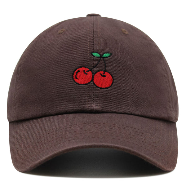 Cherries Premium Dad Hat Embroidered Baseball Cap Fruit