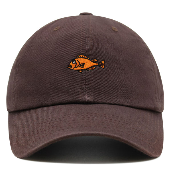 Fishing Premium Dad Hat Embroidered Baseball Cap Rock Fish