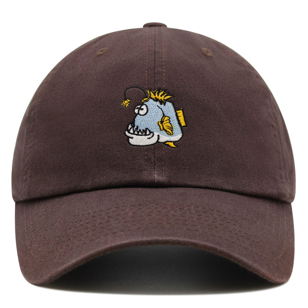 Angler Fish Premium Dad Hat Embroidered Baseball Cap Funny