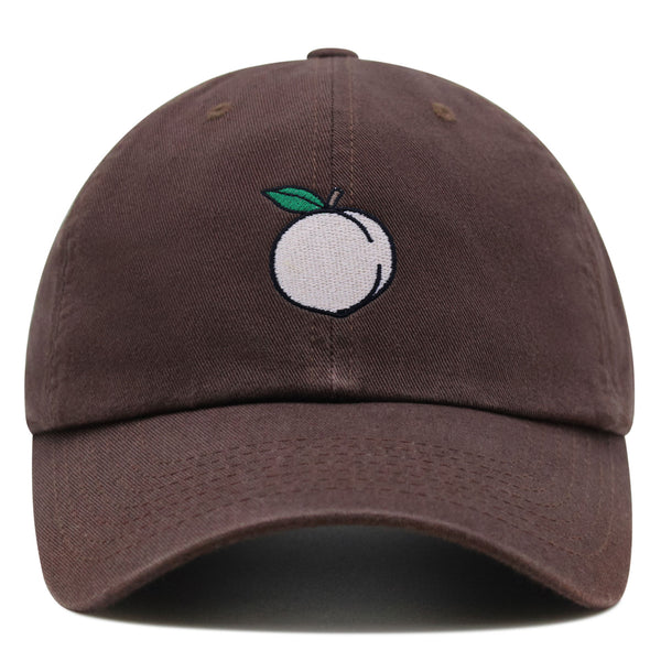 Peach Premium Dad Hat Embroidered Baseball Cap Cobbler Fruit