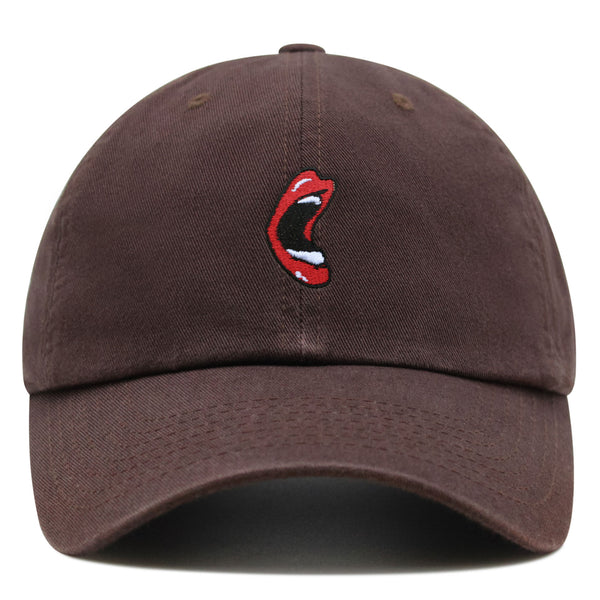 Mouth Premium Dad Hat Embroidered Baseball Cap Screaming Mouth