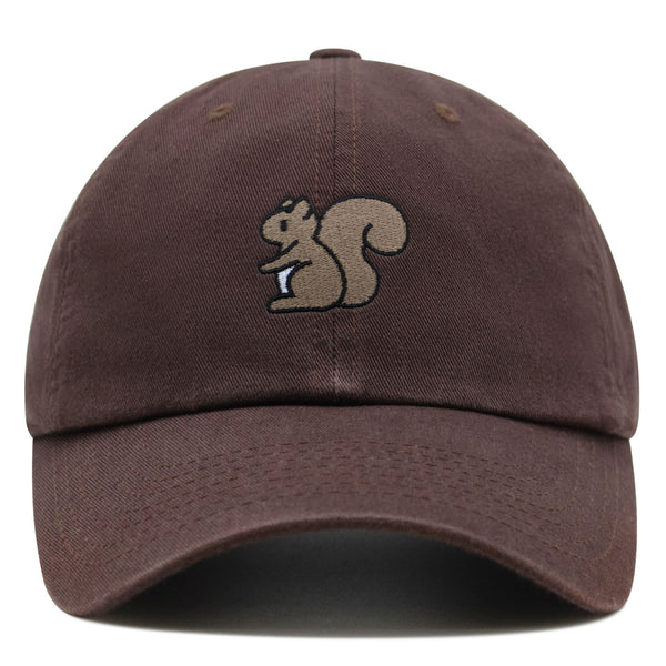 Cute Squirrel Premium Dad Hat Embroidered Baseball Cap Squirrel Hug