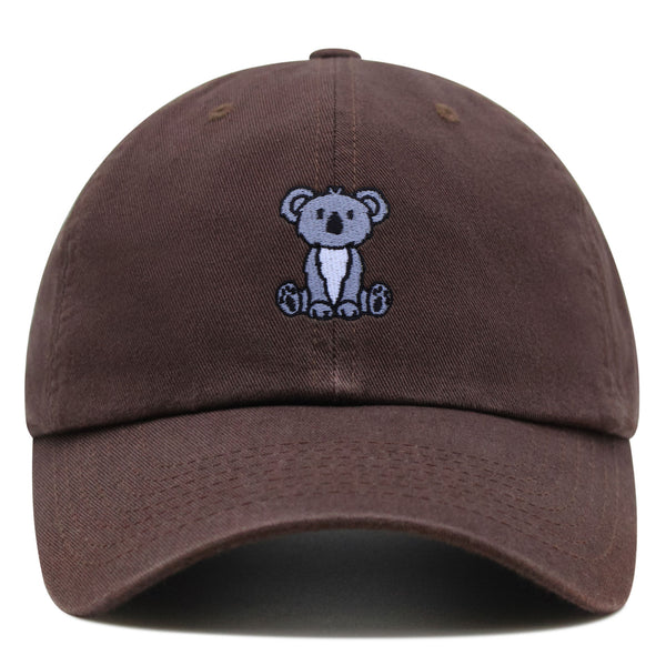 Cute Sitting Koala Premium Dad Hat Embroidered Cotton Baseball Cap Bear Cartoon