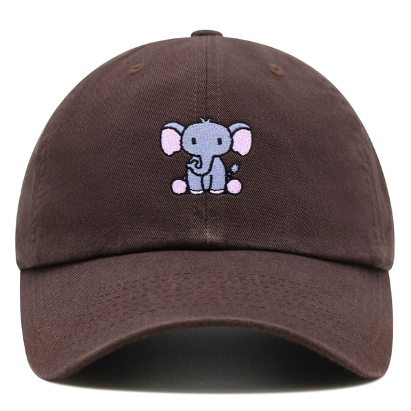 Sitting Elephant Premium Dad Hat Embroidered Cotton Baseball Cap Cute Sitting