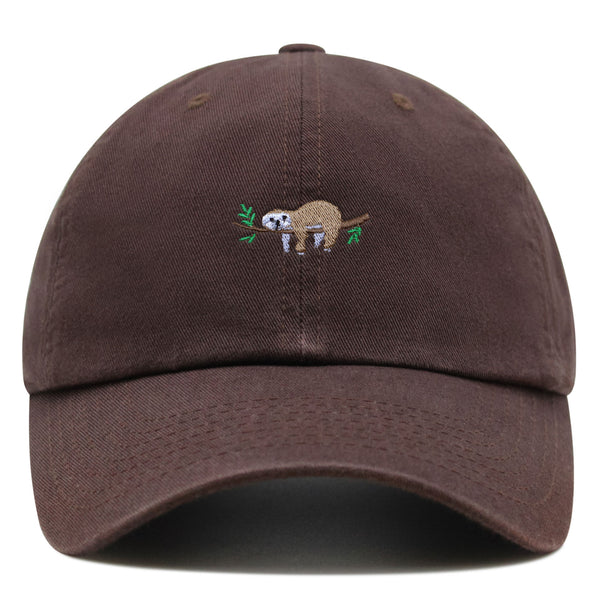 Sloth Premium Dad Hat Embroidered Cotton Baseball Cap Zoo Cartoon