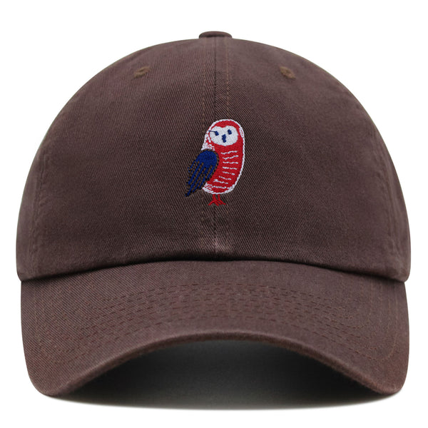 American Owl Premium Dad Hat Embroidered Cotton Baseball Cap Cute Bird