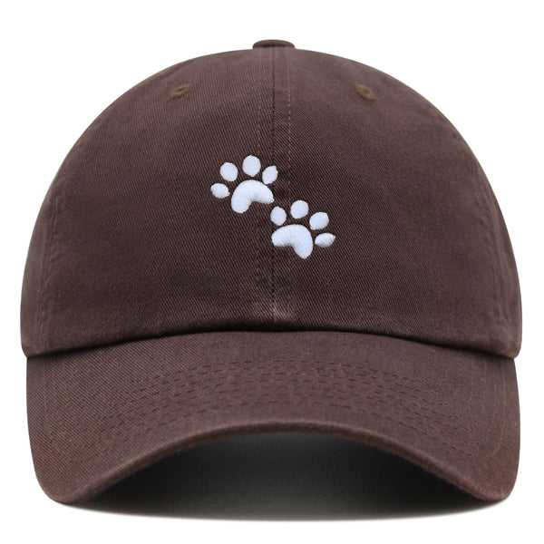 Dog Paw Premium Dad Hat Embroidered Cotton Baseball Cap Puppy Paws