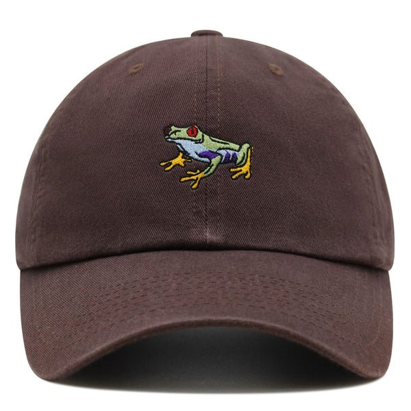 Frog Premium Dad Hat Embroidered Cotton Baseball Cap Funny Green