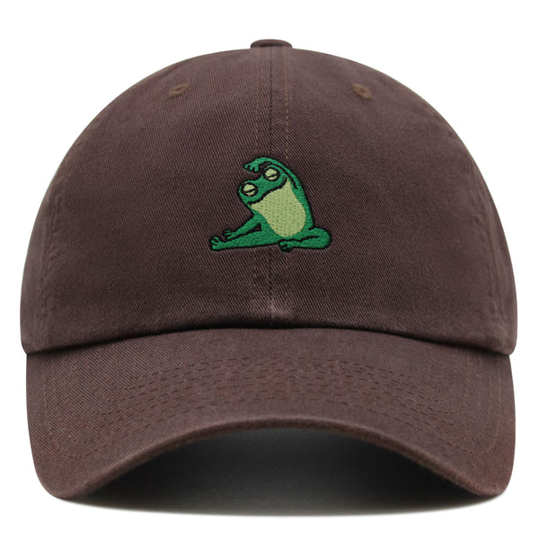 Frog Yoga Premium Dad Hat Embroidered Cotton Baseball Cap Funny Yoga