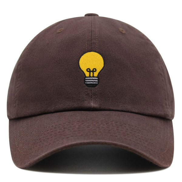 Light Bulb Premium Dad Hat Embroidered Cotton Baseball Cap Funny Idea