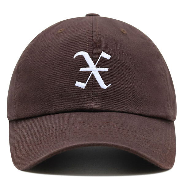 Old English Letter X Premium Dad Hat Embroidered Cotton Baseball Cap English Alphabet