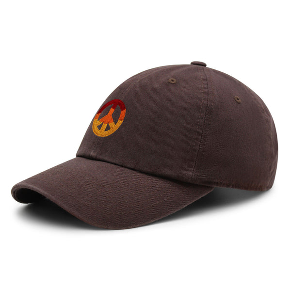 Peace Symbol Premium Dad Hat Embroidered Baseball Cap Hippie Logo