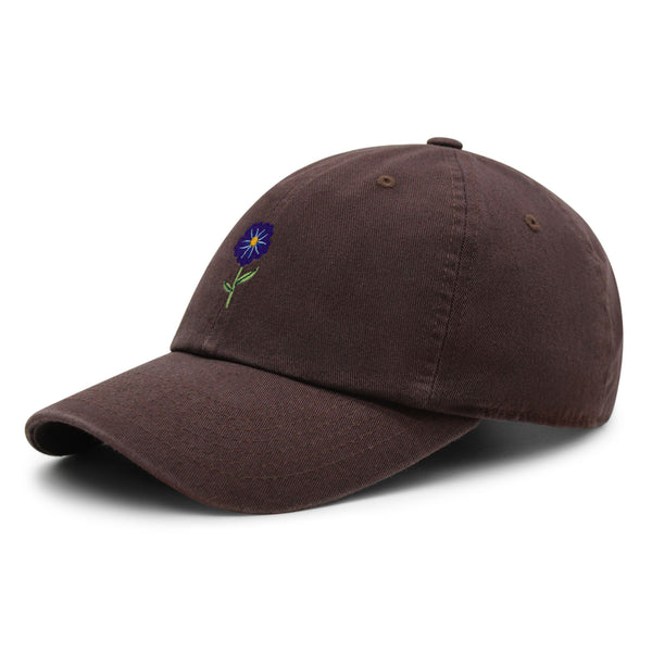 Flower Premium Dad Hat Embroidered Baseball Cap Floral Purple